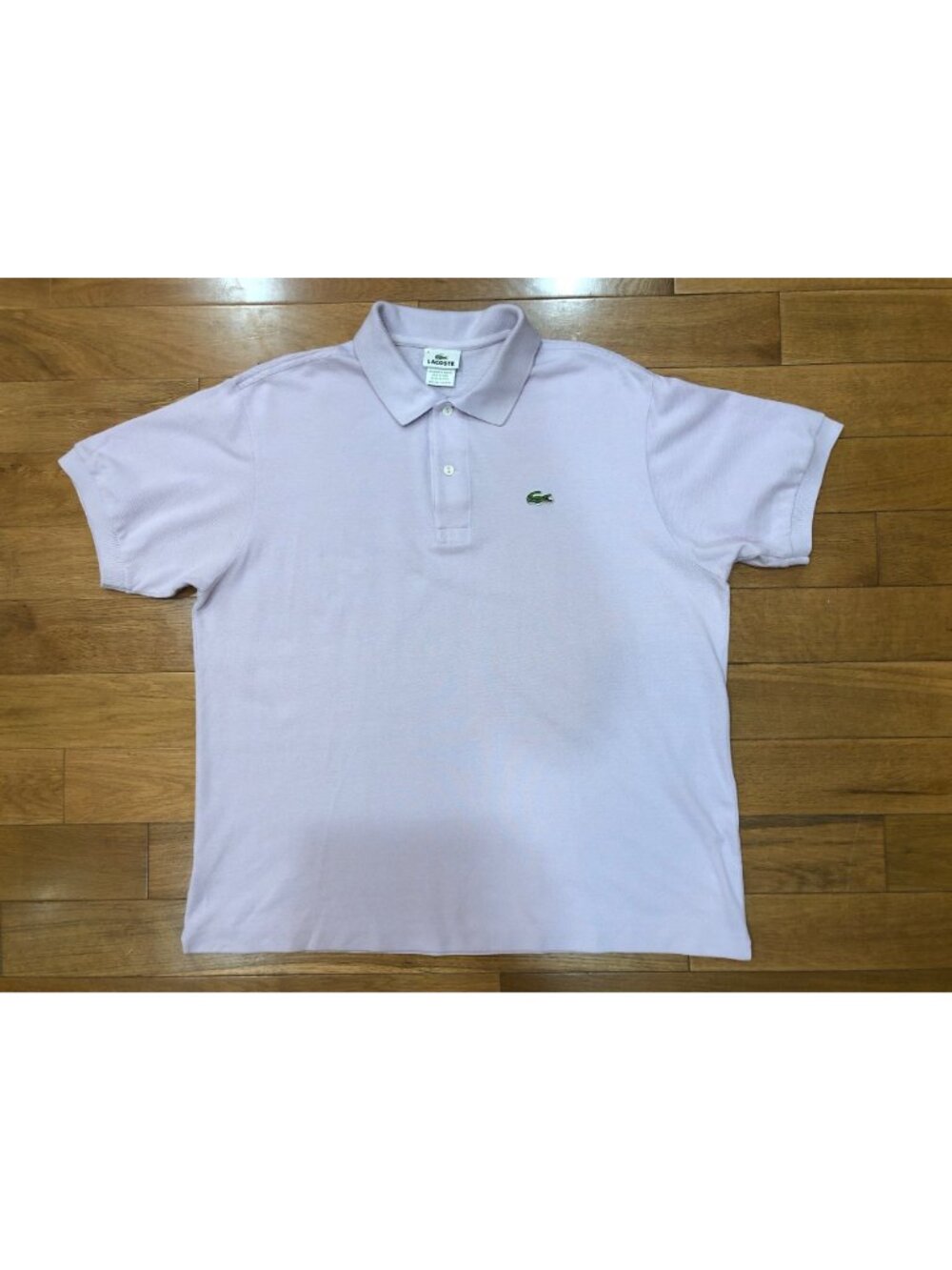 Lacoste Cotton Classic Fit Short Sleeve Lavender Polo Preppy Minimalist Sz 6(XL) - Picture 2 of 8